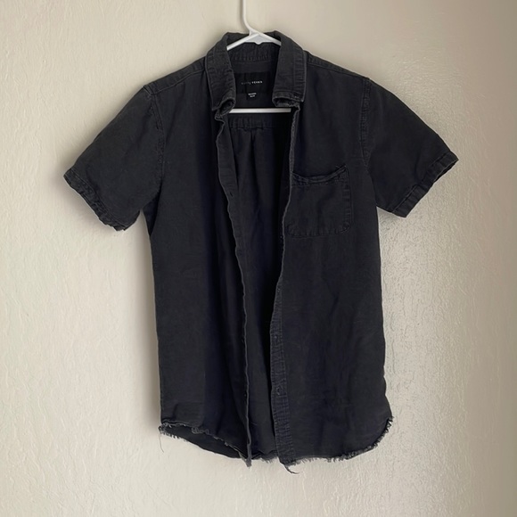 Black Denim Button Up - Picture 1 of 5